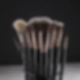 A collection of clean makeup brushes displayed elegantly