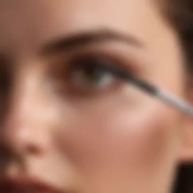 Illustration of the application method for biotin lash serum on eyelids