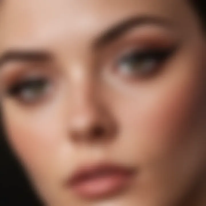 An elegant eyeliner application technique on a model