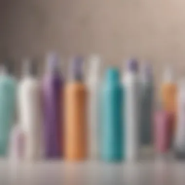 Variety of foam hair removal products lined up