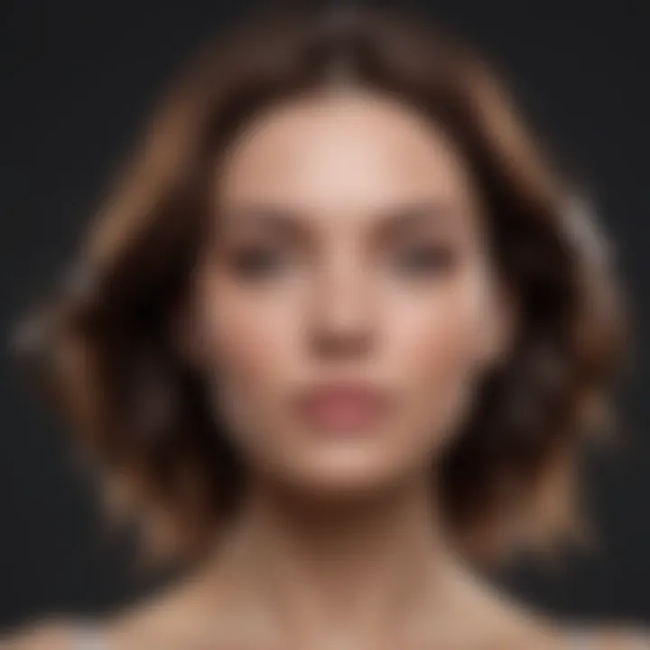 Luxurious hair cream application on sleek hair