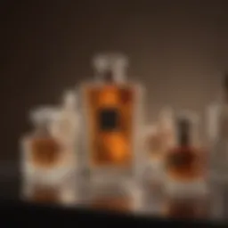 Elegant display of replica perfumes for her