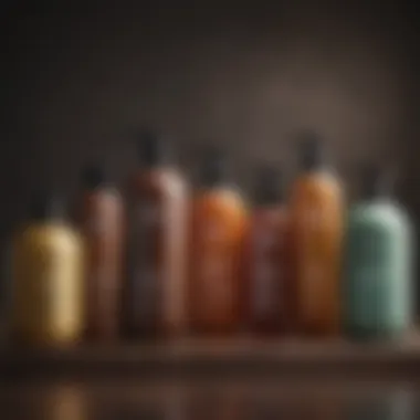 A diverse range of hair care products lined up