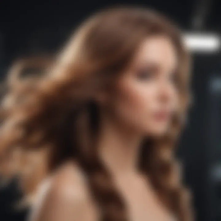 Elegant wave iron showcasing advanced technology for long hair styling