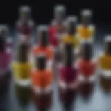 Vibrant array of nail polish shades showcasing seasonal colours