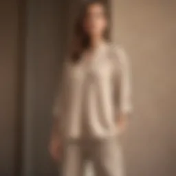 Chic ensemble featuring a flowy tunic and tailored trousers