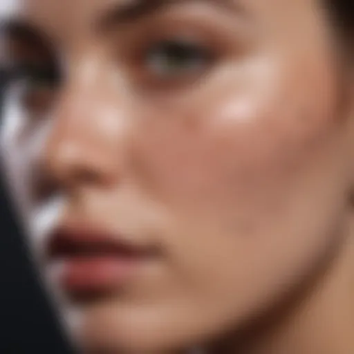 A close-up of skin with dark spots before treatment