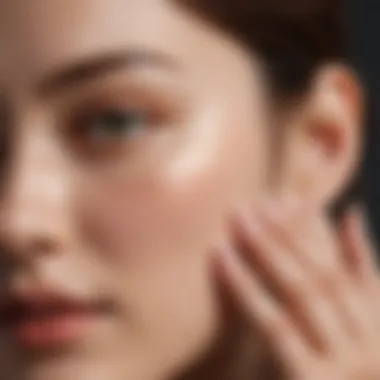 Close-up of a Korean sunscreen texture being applied on a hand showcasing its lightweight formula.