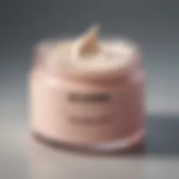 A close-up of a jar of collagen cream with a soft texture