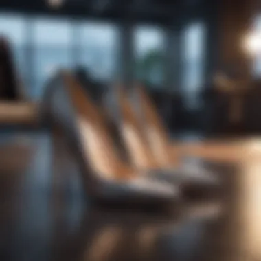 Stylish work heels displayed in an office setting