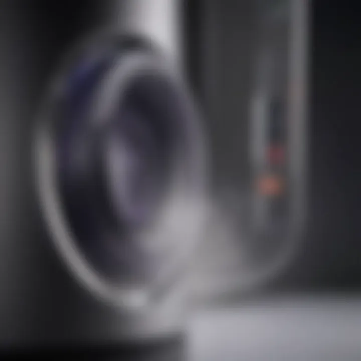 Close-up of advanced filtration technology in a Dyson humidifier