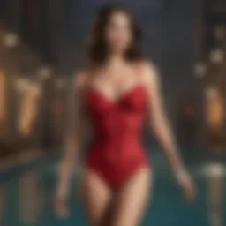 Elegant Spanx swimwear design on display