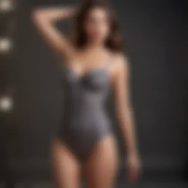 Model demonstrating the fit of Spanx swimwear