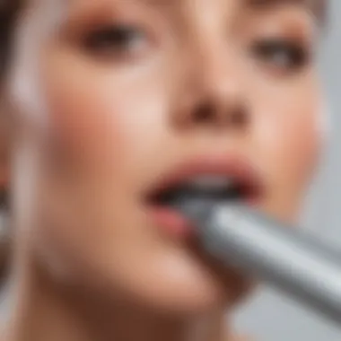 Laser Hair Removal Device in Action Image of a laser hair removal device in action