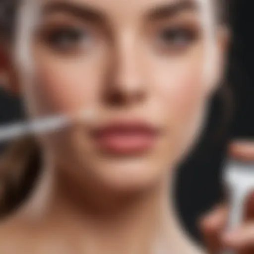 Illustration of waxing supplies for upper lip hair removal