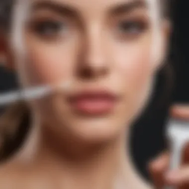 Waxing Supplies for Upper Lip Hair Removal Illustration of waxing supplies for upper lip hair removal