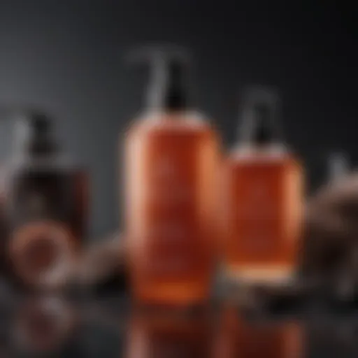 A selection of luxurious hair care products for glossy hair