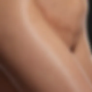 Close-up of smooth skin post-waxing