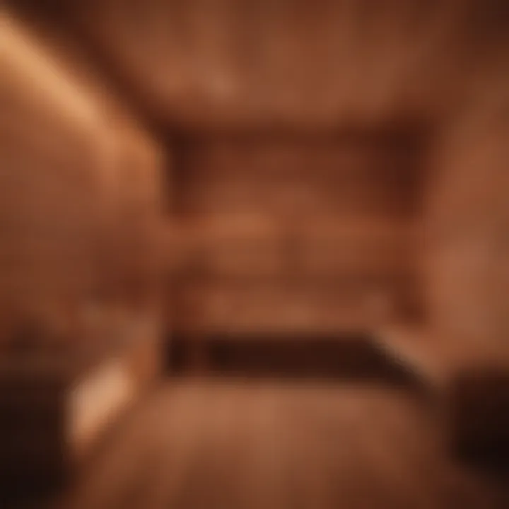 Elegant infrared sauna setup in a serene environment