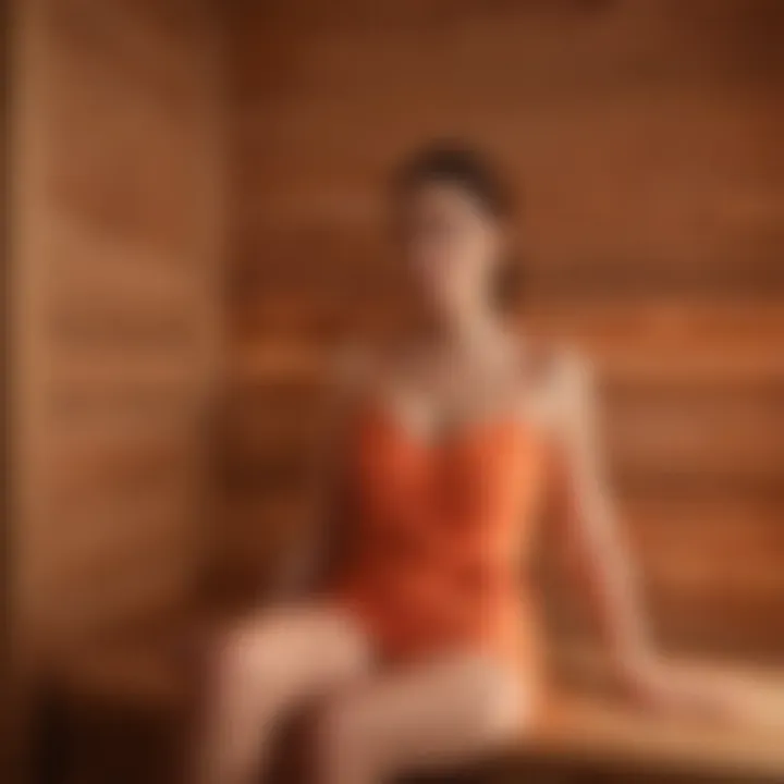 Person enjoying a relaxing infrared sauna session