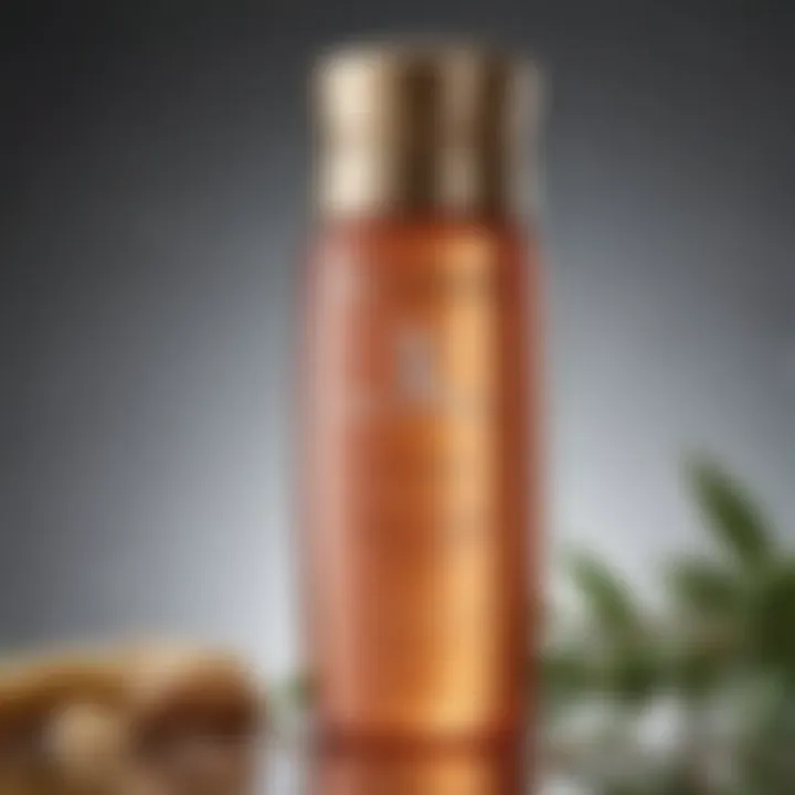 Close-up of Kerastase shampoo bottle with ingredients