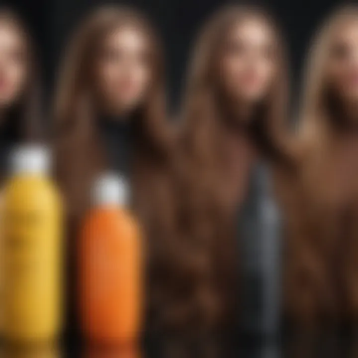 A comparison chart showcasing various hair growth products and their effectiveness.