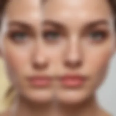 Healthy Skin vs. Acne-Affected Skin Visual representation of healthy skin versus acne-affected skin