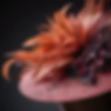 The Art of Crafting a Fascinator Craftsmanship details of a handmade fascinator