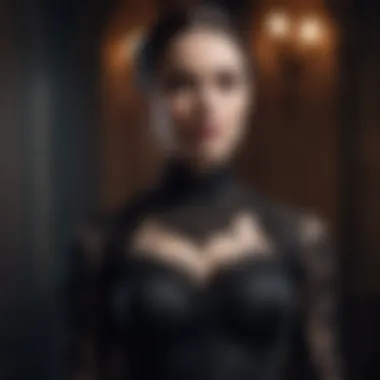Gothic Elegance: A Stylish Halloween Choice Elegant gothic-inspired costume with lace and dark hues