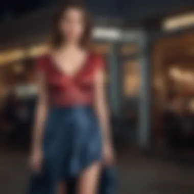 Colorful Evening Top with Skirt Colorful and stylish evening top paired with a skirt