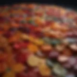 A vibrant color palette showcasing seasonal hues