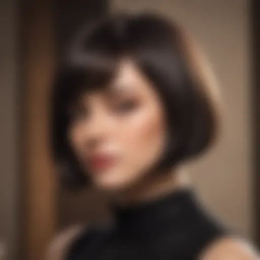 Stylish bob haircut showcasing elegance