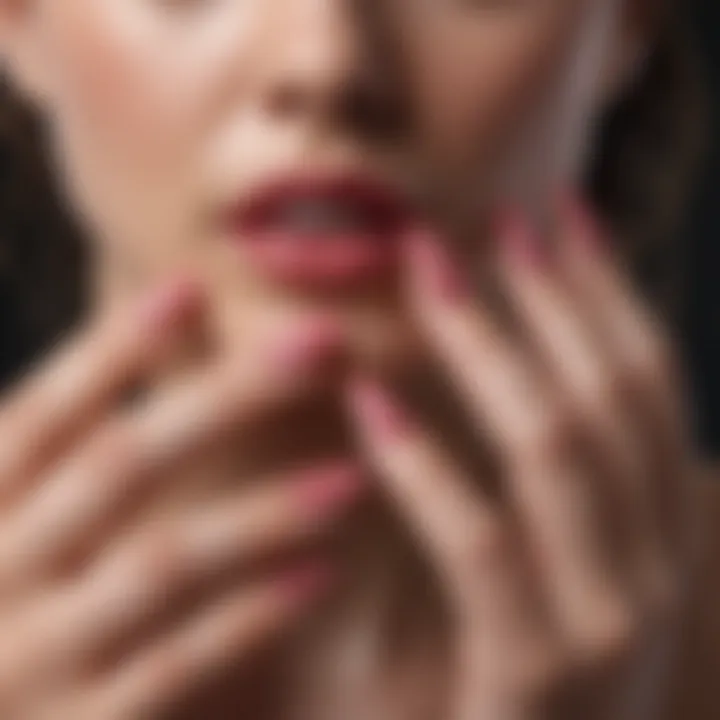 Close-up of a hand applying gel-like nail polish effortlessly