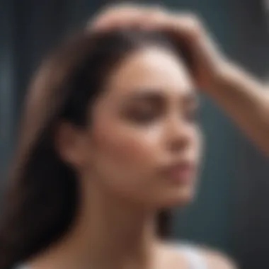 A person applying a deep conditioning treatment to restore hair health.