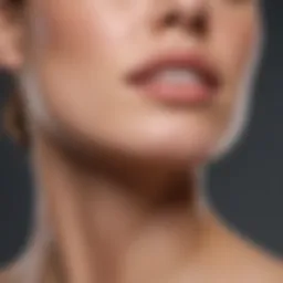 Close-up of smooth skin on the neck free from hair bumps