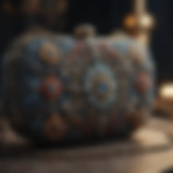 An exquisite evening bag adorned with intricate beadwork
