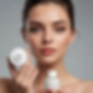 Illustration of post-epilation skin care products