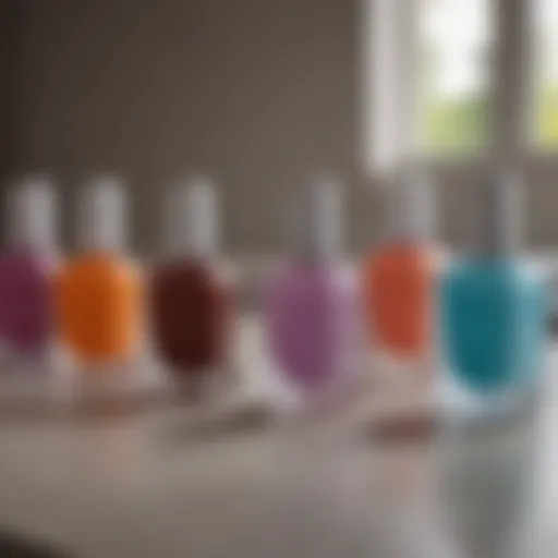 Vibrant colors of Essie Twist Nail Polish showcased in a stylish arrangement