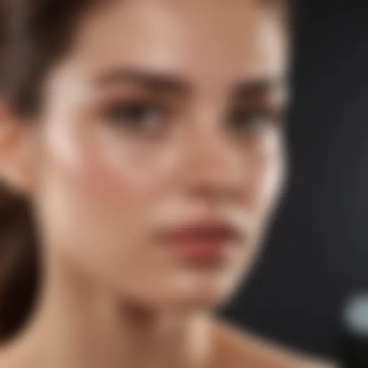 A serene post-makeup skincare routine showcasing healthy skin care products.