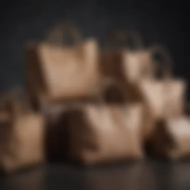 An assortment of eco-friendly bags made from sustainable materials