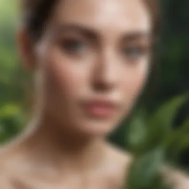 Nature-Inspired Skincare Rituals A serene image depicting a skincare routine with natural elements