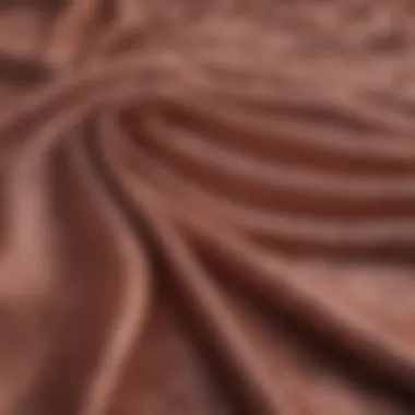 Close-up of luxurious fabric used in evening dresses