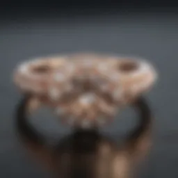 Rose gold diamond ring showcasing unique design