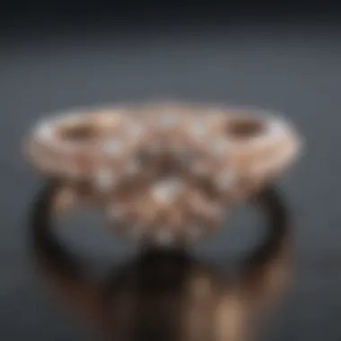 Rose gold diamond ring showcasing unique design