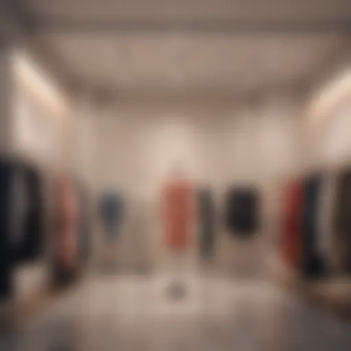 Elegant clothing display from an alternative fashion retailer