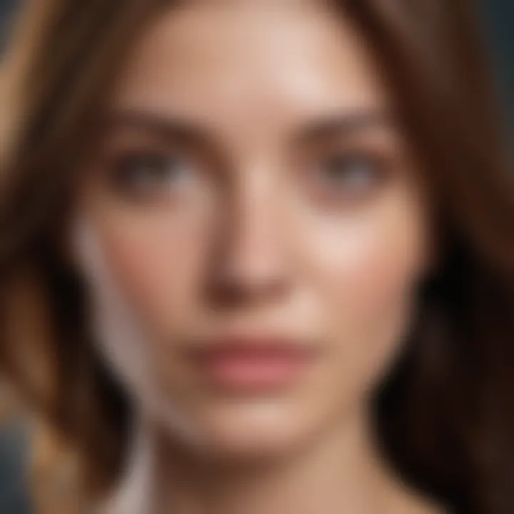 Healthy skin and hair close-up