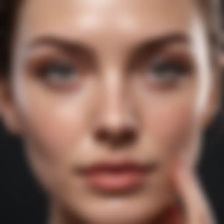 Different types of face peels displayed