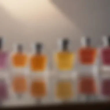 Artistic representation of scent profiles showcasing freshness