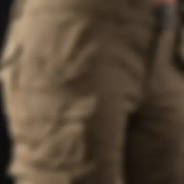 Functional Cargo Pants Pockets Close-up of cargo pants pockets demonstrating functional design