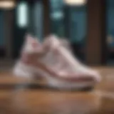 Stylish chunky tennis shoes on display